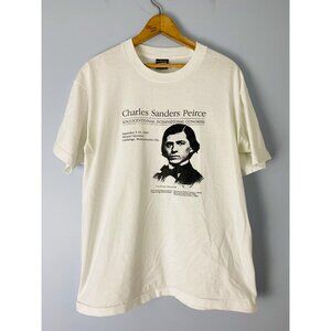 Vtg 1989 Charles Sanders Peirce T-shirt, Size XL, Philosopher T-shirt, Harvard